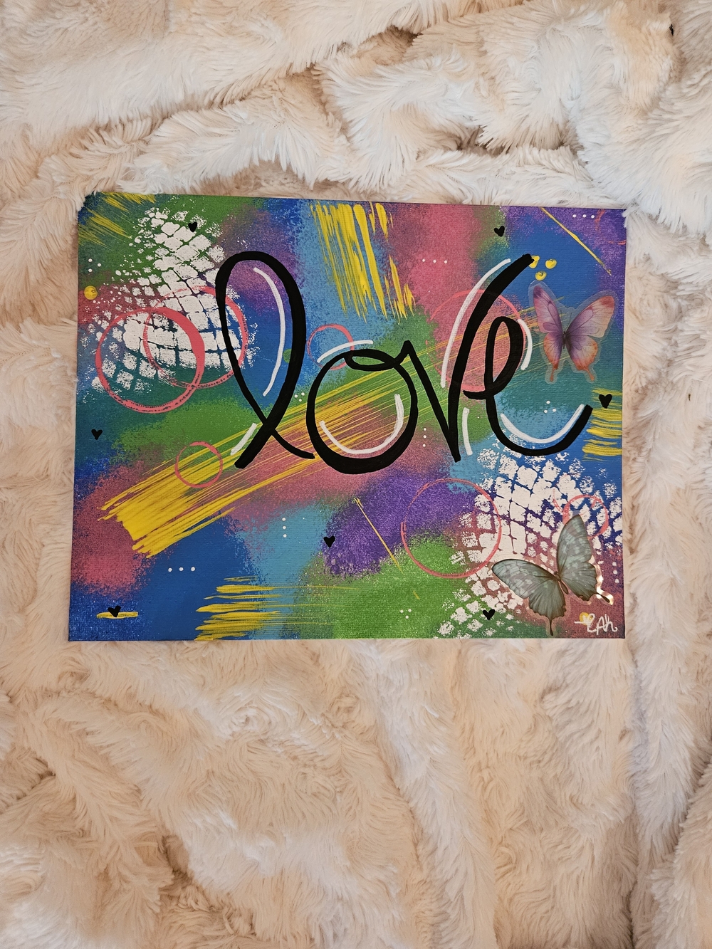 Handpainted♡Love Graffiti Wall Art